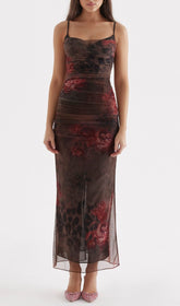 Bedrucktes Midikleid